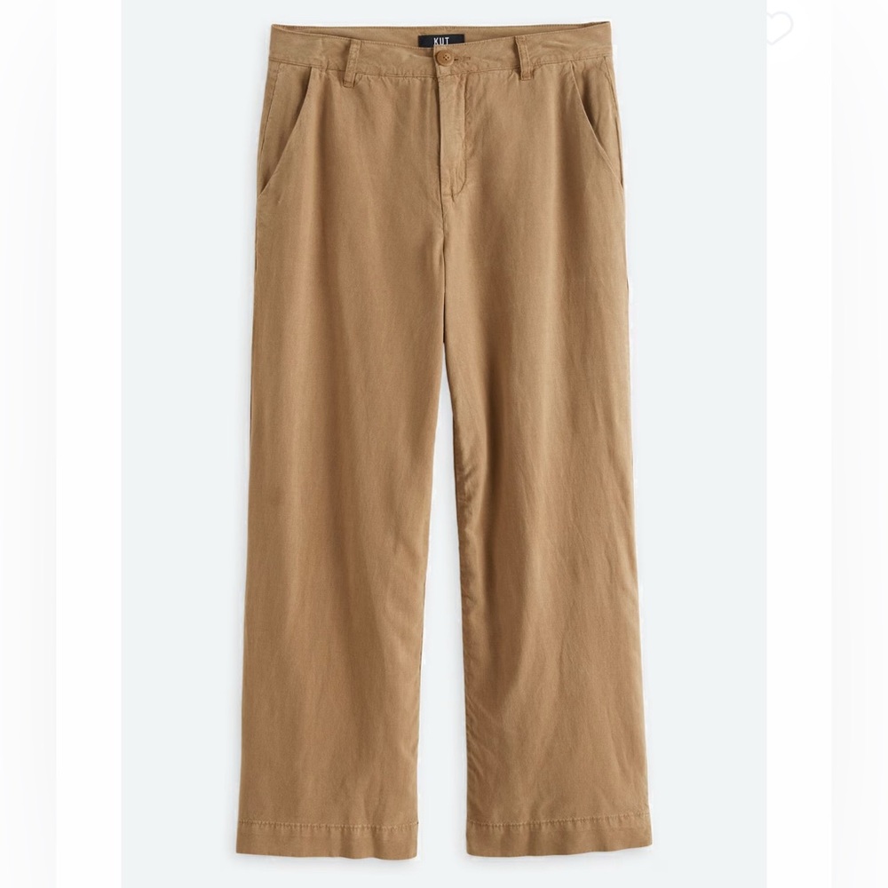 Kut From The Kloth Charlotte Wide Leg Cropped Pants, Tan